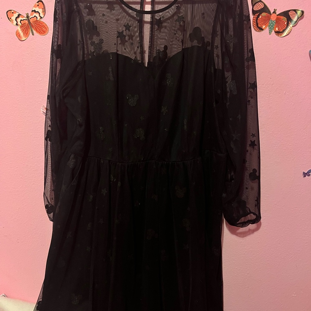 Elegant Black Sheer Dress
